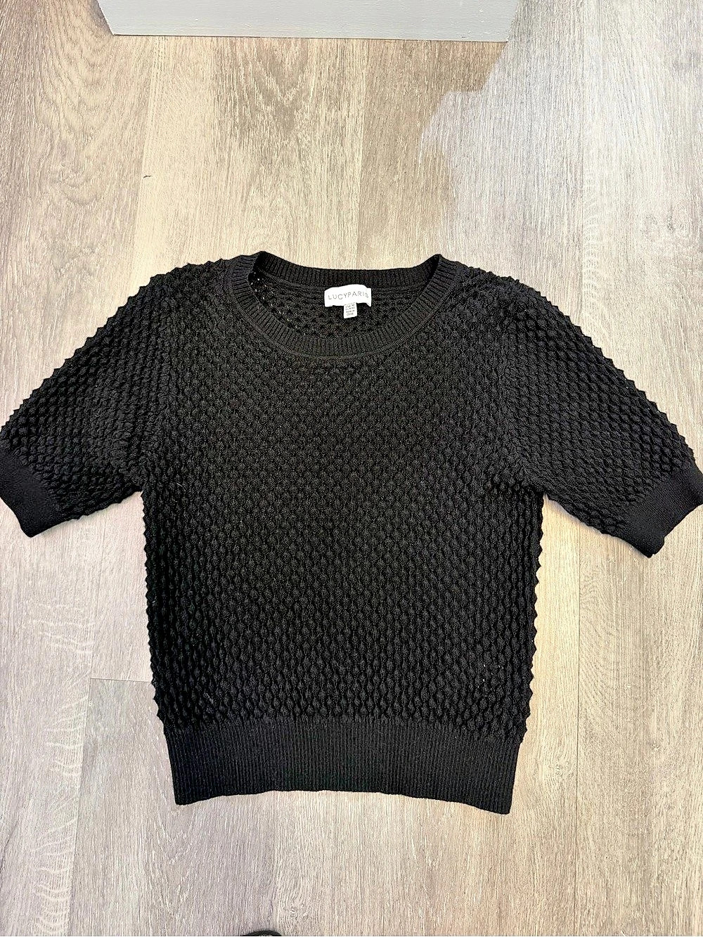 LuciParis Black Knit Sweater Size Medium Like New